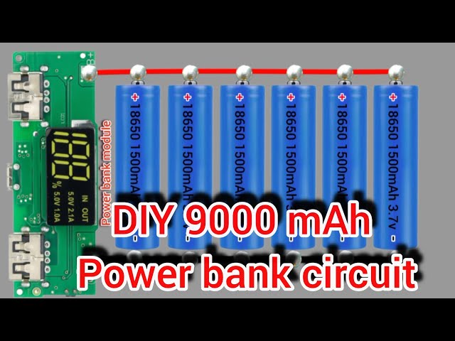 DIY 9000 mAh Power bank circuit diagram #khairunelectronicsbd #electronic 