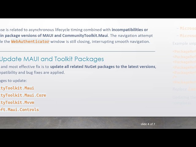 Fixing Navigation Issues After WebAuthenticator in .NET MAUI