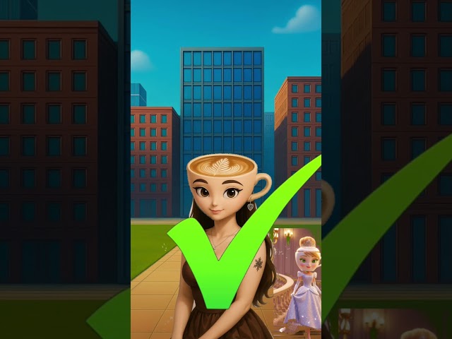 Guess the Right Head! ☕️ | Coffee Girl Puzzle Challenge #short,