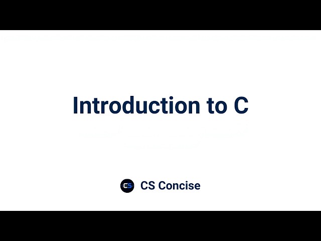 7 | Introduction to C | Programming Fundamentals