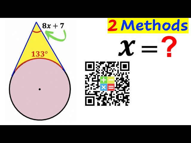 Can you find the value of X? | (Circle) | #math #maths | #geometry