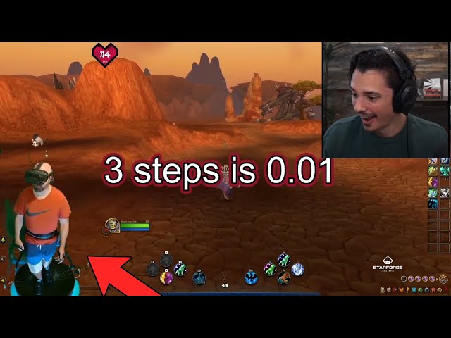He Plays WoW with VR on a Treadmill