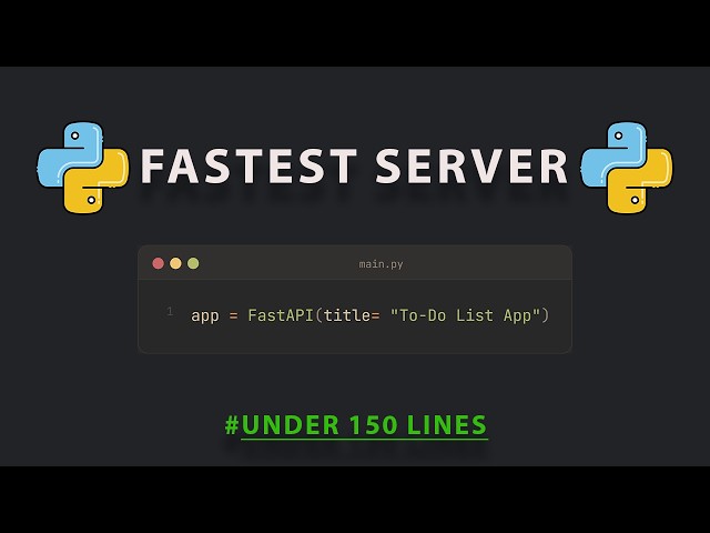 The Fastest Way to Build a Python Web Server