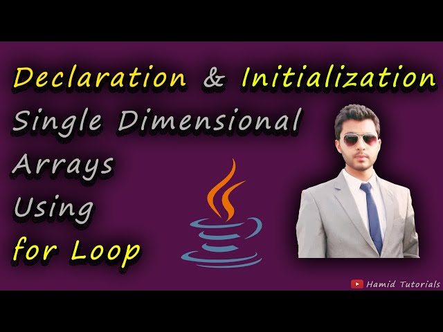Declaration And Initialization Of Single Dimensional Arrays Using For Loop | Hamid Tutorials |