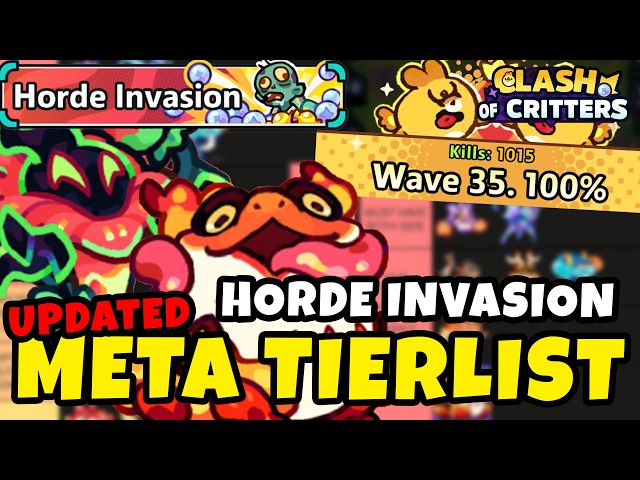 Updated Horde Invasion Tier List – What’s Meta Now? | Clash Of Critters