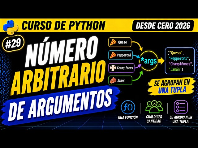 Pasar un Número Arbitrario de Argumentos (*args) | Curso de Python desde Cero 2026