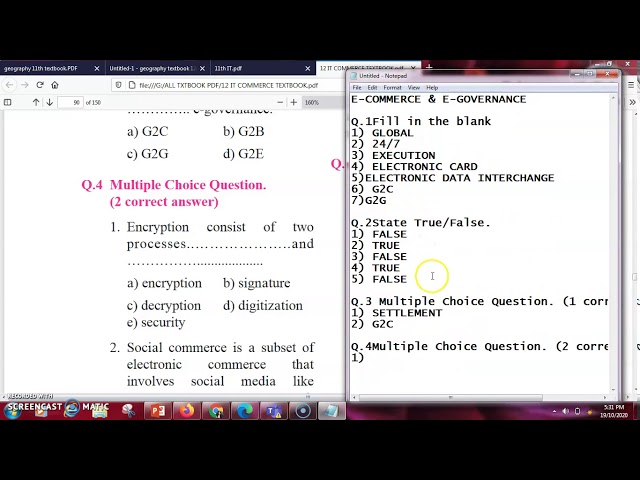 12th IT HSC(ARTS,COMMERCE) L-4 E-COMMERCE & E-GOVERNANCE SOLVED EXERCISE, EXPLANATION&PROGRAM)