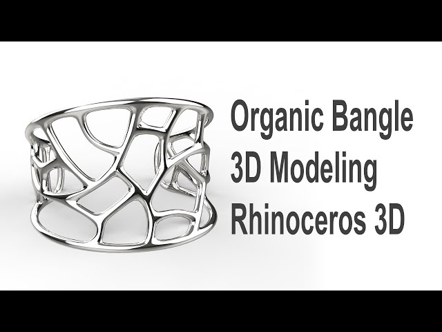 Organic Bangle Jewelry CAD Design Tutorial with Rhino 3D #163