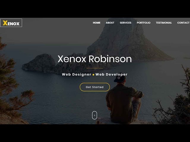 Xenox - One Page Personal Portfolio Template | Create a Website