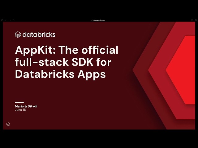 AppKit: The Official Full-Stack SDK for Databricks Apps