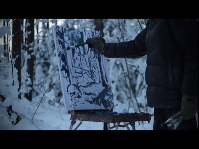 Plein Air Painting in Deep Snow | No Talking, Nature Sounds