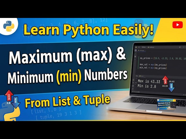 Python max() and min() Functions Explained #Codelogic #CodeLogic