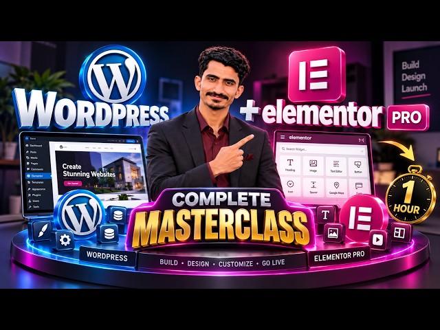 Elementor Pro Complete Tutorial for Beginners | Learn WordPress in 1 Hour