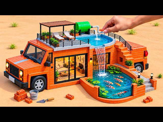 From Truck to Luxury Paradise - DIY Mini Construction | MinMin Tractor