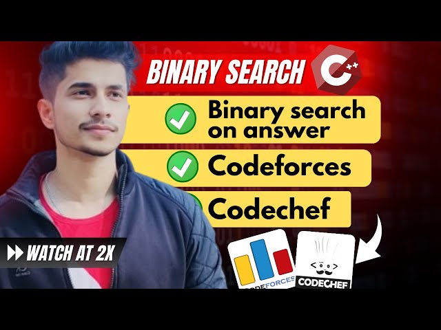 Binary search | All you need to know | ACD course on CP