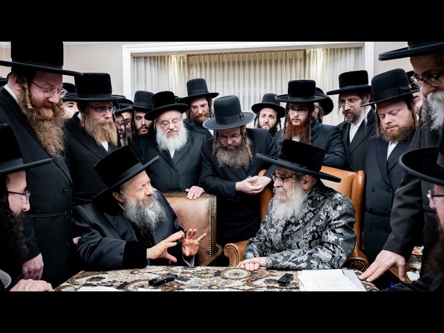 El Rebe de Bobov-45 visita al Rebe de Satmar en Kiryas Joel