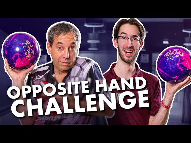 FATHER vs SON in Bowling Challenge but with OPPOSITE HANDS!