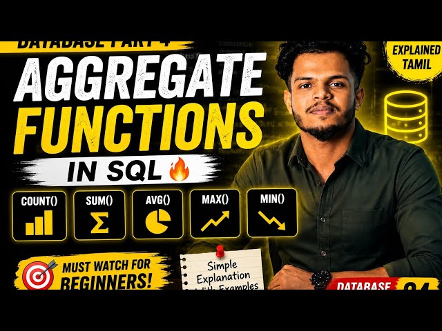 Database Part 4 🔥 Aggregate Functions Explained in Tamil