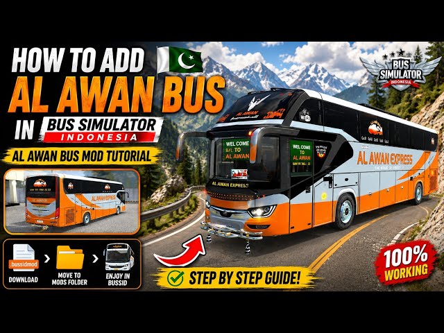 How to Add Al Awan Bus in Bus Simulator Indonesia (BUSSID) Al Awan Bus Mod Tutorial || Farhan15x