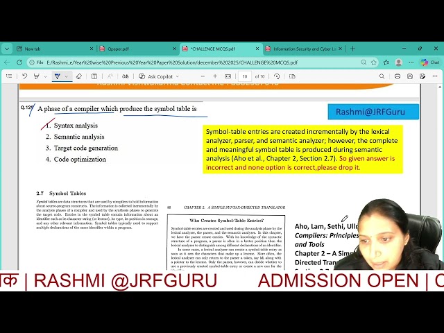 UGC NET December 2025 | 2Jan 2026 Computer Science| | Challenge Questions  | By Rashmi Vishwakarma