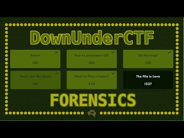 Forensics Challenge Walkthroughs - DownUnderCTF (DUCTF) 2021
