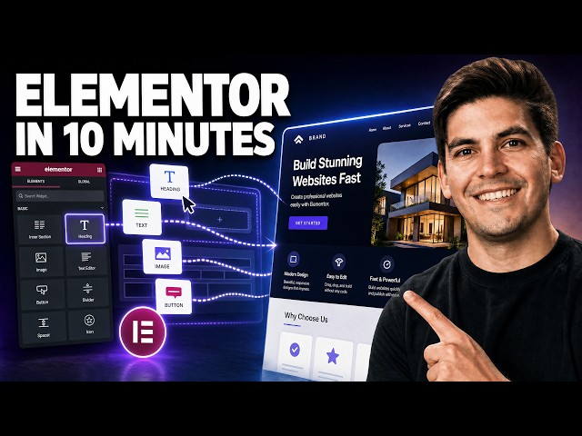 🚀 10-Minute Elementor Crash Course! (2026 Drag & Drop Guide)