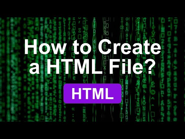 How to create a HTML file? (Visual Studio Code)