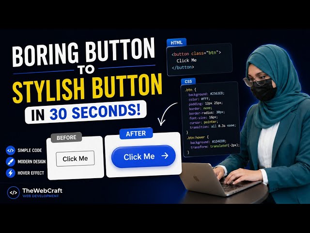 How to Create an Attractive Button with CSS | HTML & CSS for Beginners 💻✨