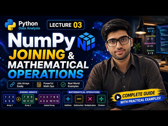 NumPy Joining & Math Operations Explained | (urdu/Hindi)