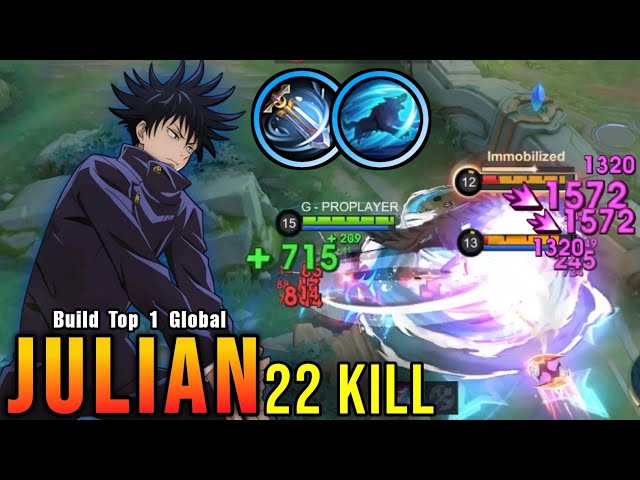 WTF DAMAGE!! Midlane Julian is Deadly, Insane 22 Kills!! - Build Top 1 Global Julian ~ MLBB