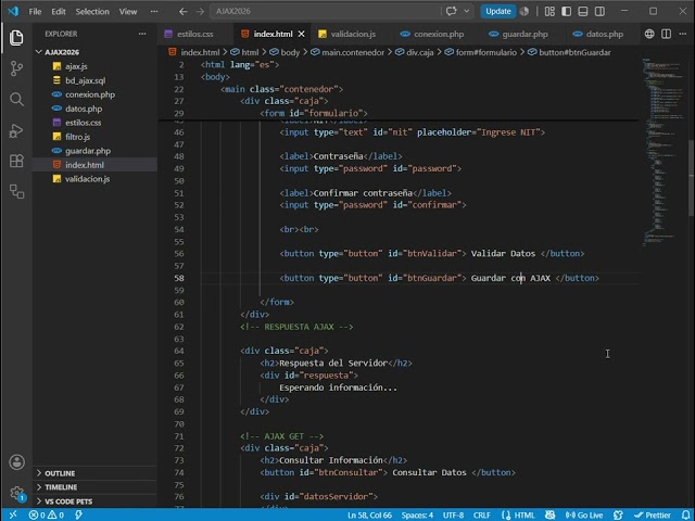 Herramientas y controles de Ajax, Filter Tables y reglas de validación para campos de entrada jquery
