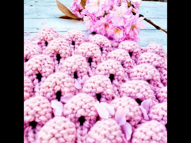 Knitting Bubbles (Strawberry stitch) - Inc 1-to-7  !!! THE VIDEO HAS SUBTITLES FOR EACH ROW !!!