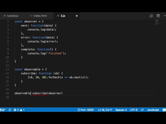 RxJS 016 - observable, observer, subscribe