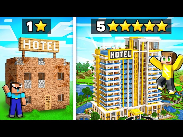 1 Minuut vs 1 UUR HOTEL Bouw Challenge!