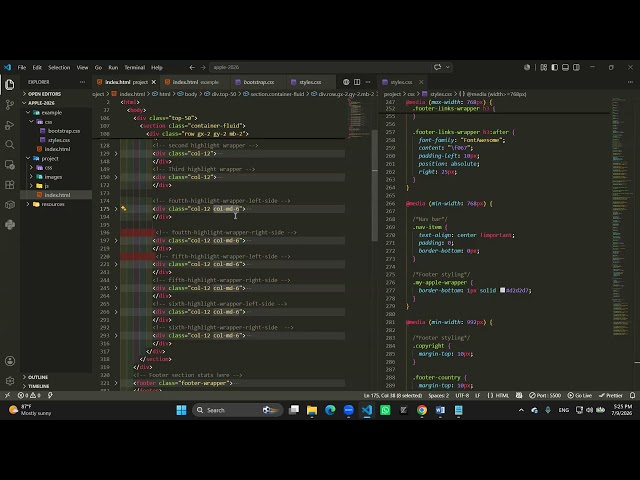 Apple Website Clone Using Bootstrap | Part 3