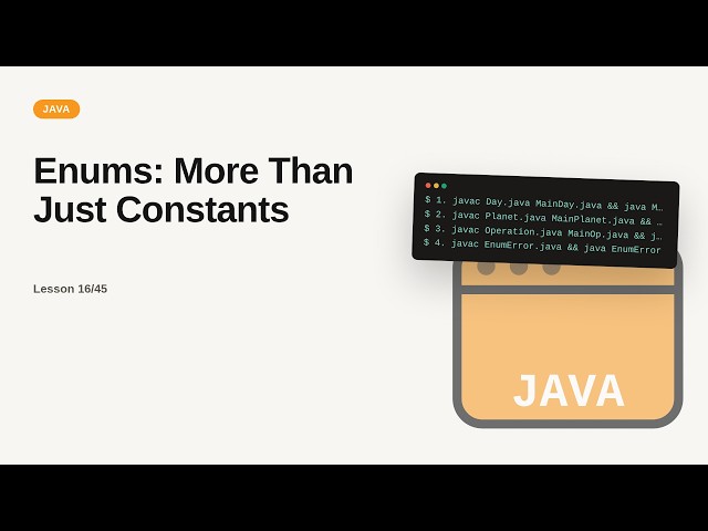 Enums: More Than Just Constants | Java Tutorial