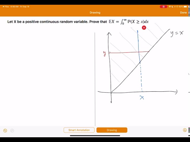 Expected value for continuous random variable
