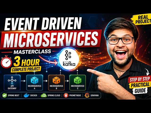 Event Driven Microservices Masterclass using Apache Kafka 🔥 Spring Boot Microservices | Real Project