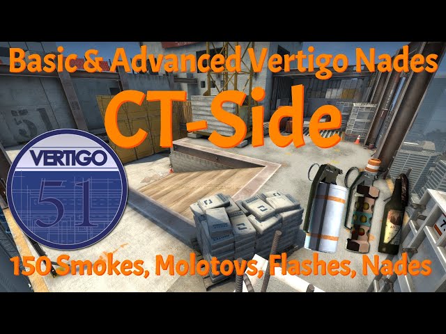 Basic & Advanced Nades (Smokes, Molotovs, Flashes) Vertigo  CT-Side | CS:GO (2023)