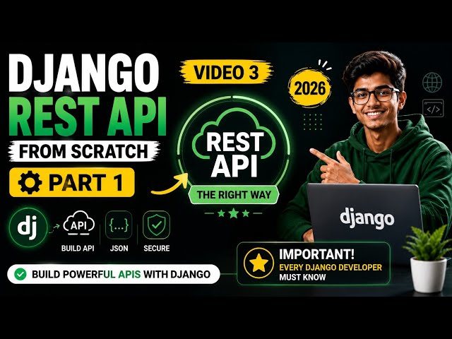 Django REST API From Scratch 🔥 | Build Your First REST API | Part 1 | Django Complete Course