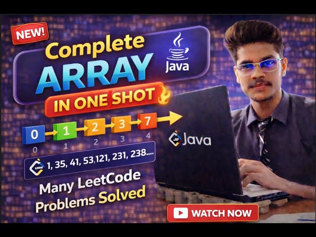 Array in one shot #Java#JavaArrays#DSA#ArraysInJava#LeetCode