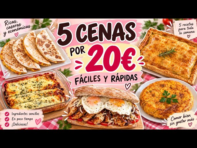 ¿Qué cenamos esta semana? 5 CENAS FÁCILES y RÁPIDAS por SÓLO 20€ 💸 OS ENSEÑO LA COMPRA🛒