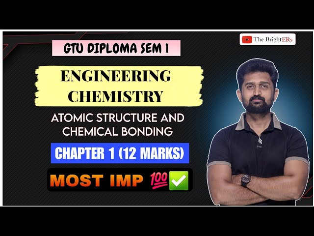 ENGINEERING CHEMISTRY CHAPTER 1 IMP QUESTIONS | DIPLOMA SEM 1 NEW | GTU EXAM MOST IMP | GTU DIPLOMA