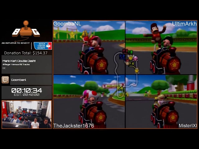 Mario Kart: Double Dash by GoombaNL, theJackster, MisterIXI and UltimArkh in 35:07 - BSG Monthly #8