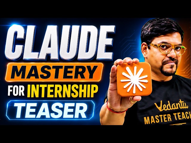 Launching Claude Mastery for Internships Teaser | AI Career 2026 | Harsh sir