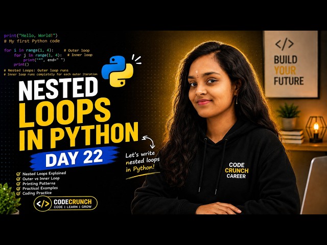 Stop Struggling with Nested Loops!🤔 in Just 5 Min⚡| Day 22 | 100 Days of Python | Interview Question
