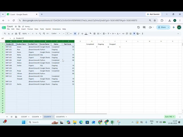 COUNT, COUNTA, COUNTIF & COUNTIFS in Excel | Complete Tutorial in Hindi Excel Formulas for Beginners
