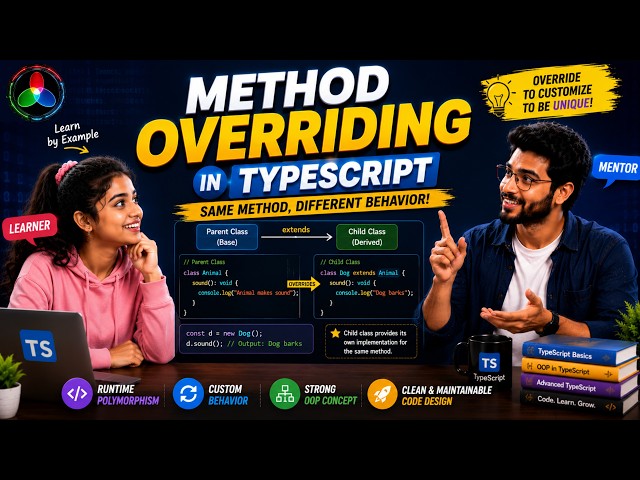 Method Overriding in TypeScript Explained | TypeScript Beginner Series Part 19 | Telugu