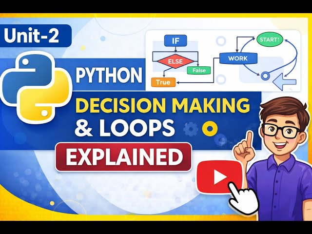 Decision Making & Loops Explained | if, for, while | Beginners