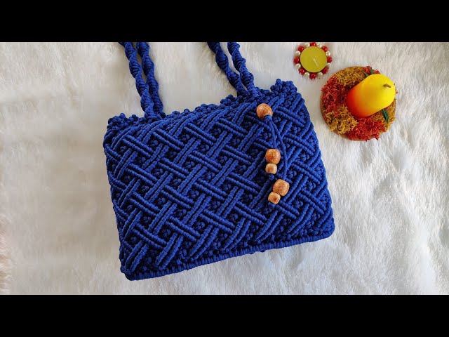 How to make a Macrame hand bag | Macrame bag new design | sangitas craft